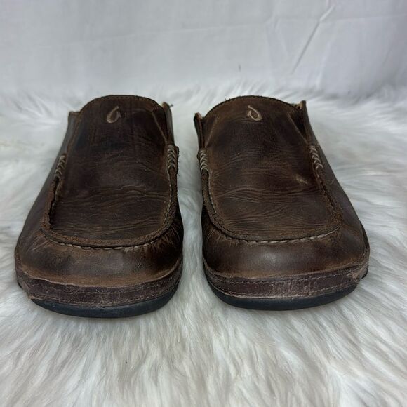 OluKai Moloa Shoe Slip On Java Nubuck Leather Sz 9.5 - Picture 7 of 7